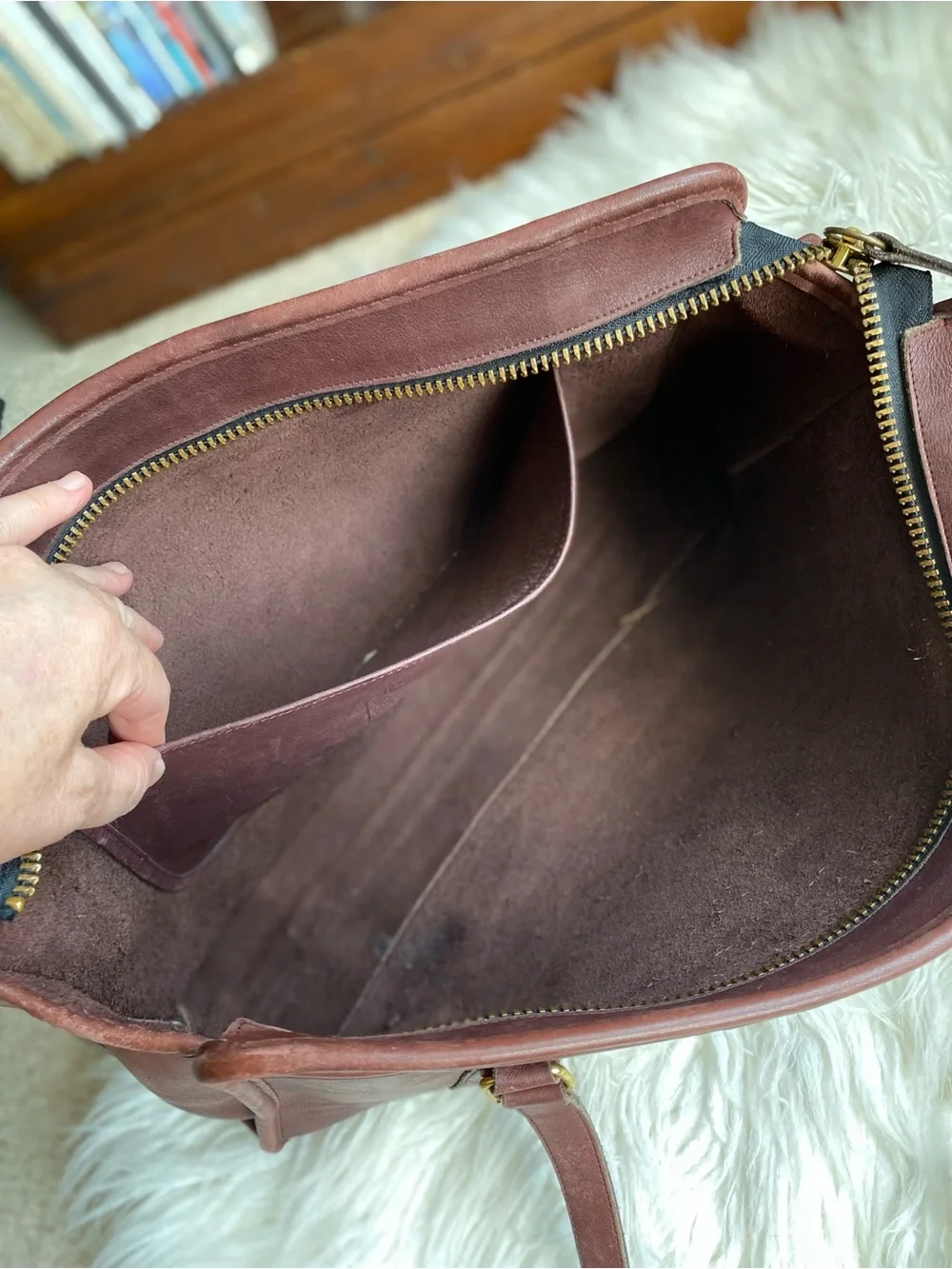 Vintage Coach Leather Tote Bag Classic Carryall Laptop Bag